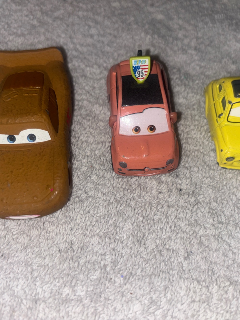 Disney pixar cars movie cars - Yellow, Orange, Brown Set